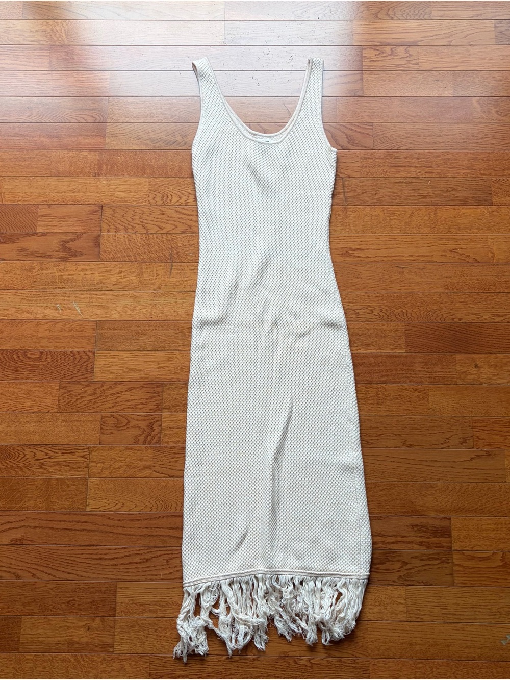 Future Collective Alani Noelle Knit Midi Fringe Dress